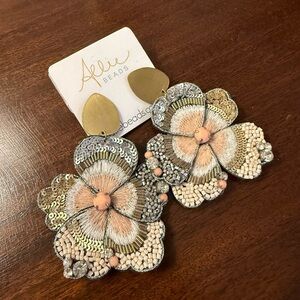 Allie Beads Floral Statement Earrings